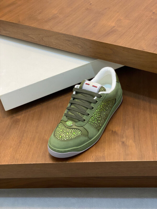 Gucci Men's Rhinestone Cowhide Leather Casual Sports Shoes - Image 6