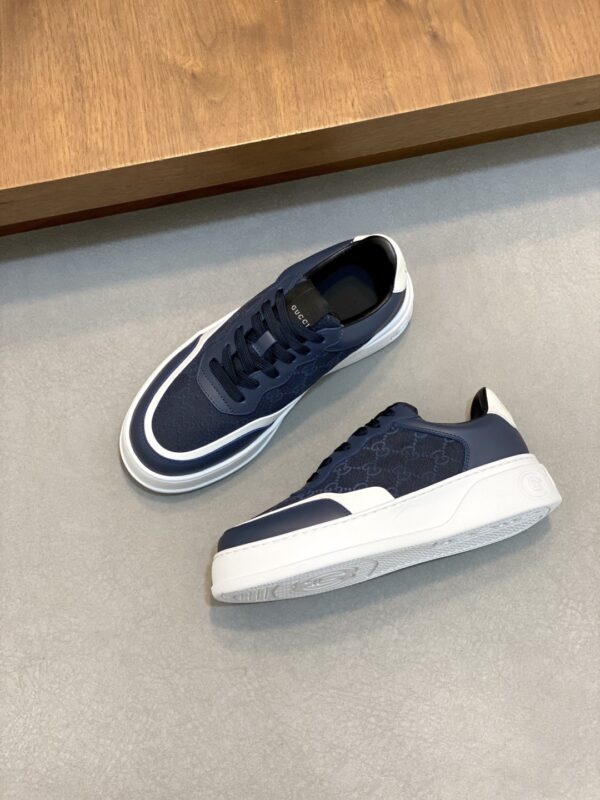 Gucci Men's Nappa Calf Leather With Fabric Casual Sports Shoes - Image 5
