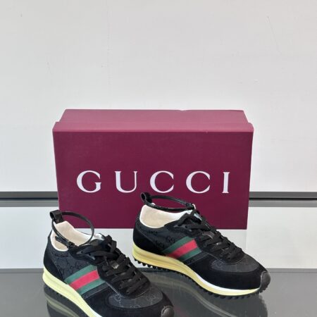 Gucci Re Motion Couple Suede Cowhide Leather Sneakers