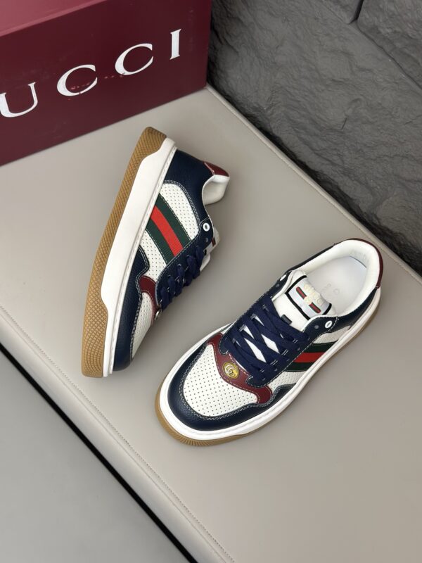 Gucci Men's Cowhide Leather Soft And Comfortable Sports Shoes - Image 3