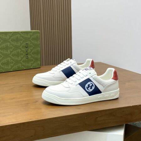 Gucci Men's Nappa Calf Leather Casual Sports Shoes
