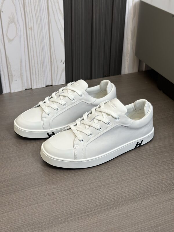 Hermes Nappa Calf Leather Men's Casual Sports Shoes - Image 2