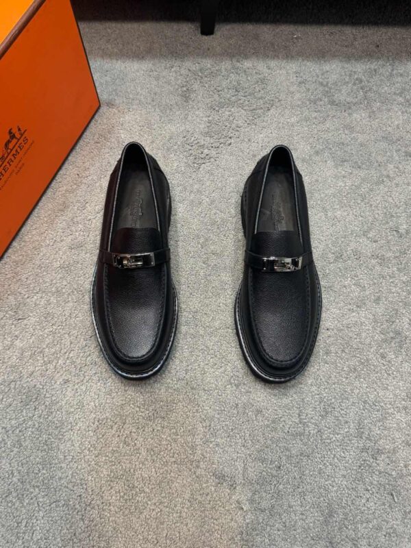Hermes Classic All Cowhide Leather Casual Leather Shoes - Image 2