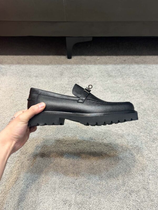 Hermes Classic All Cowhide Leather Casual Leather Shoes - Image 5