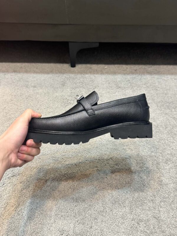Hermes Classic All Cowhide Leather Casual Leather Shoes - Image 6