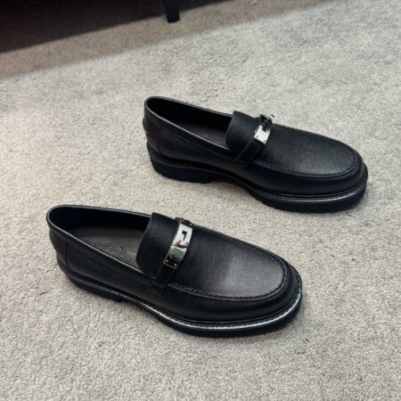 Hermes Classic All Cowhide Leather Casual Leather Shoes