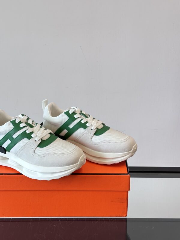 Hermes Hugo Men's Cowhide Leather Thick Soled Casual Sports Shoes - Image 7