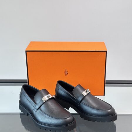 Hermes High End Boutique Low Cut Casual Leather Shoes