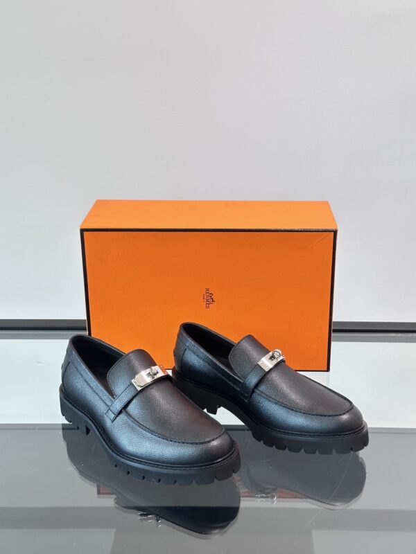 Hermes High End Boutique Low Cut Casual Leather Shoes