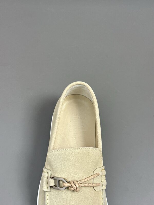 Hermes Men's Suede Cowhide Leather Casual Loafers - Image 8