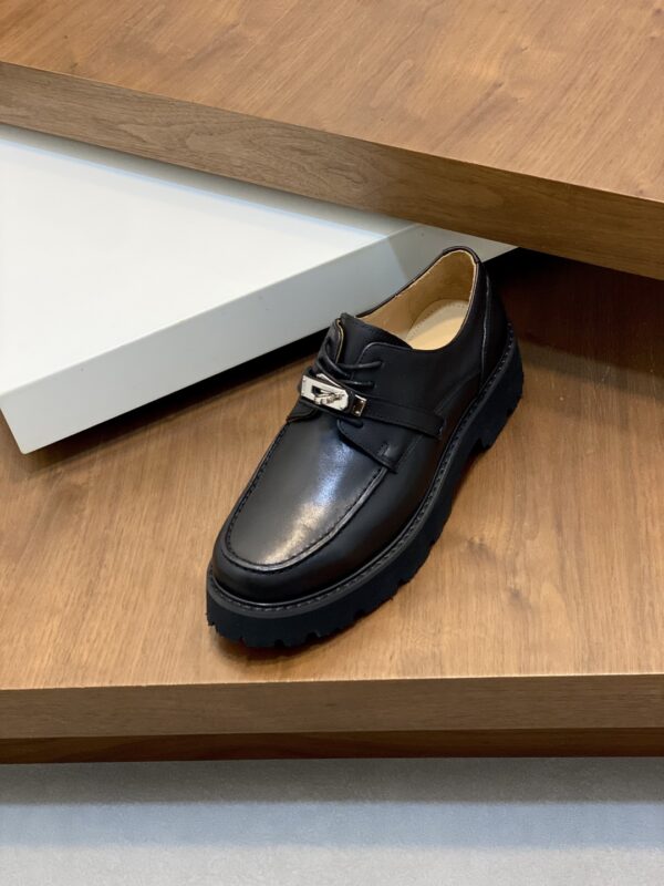 Hermes Men's Suede Calf Leather With One Foot Loafers - Image 6