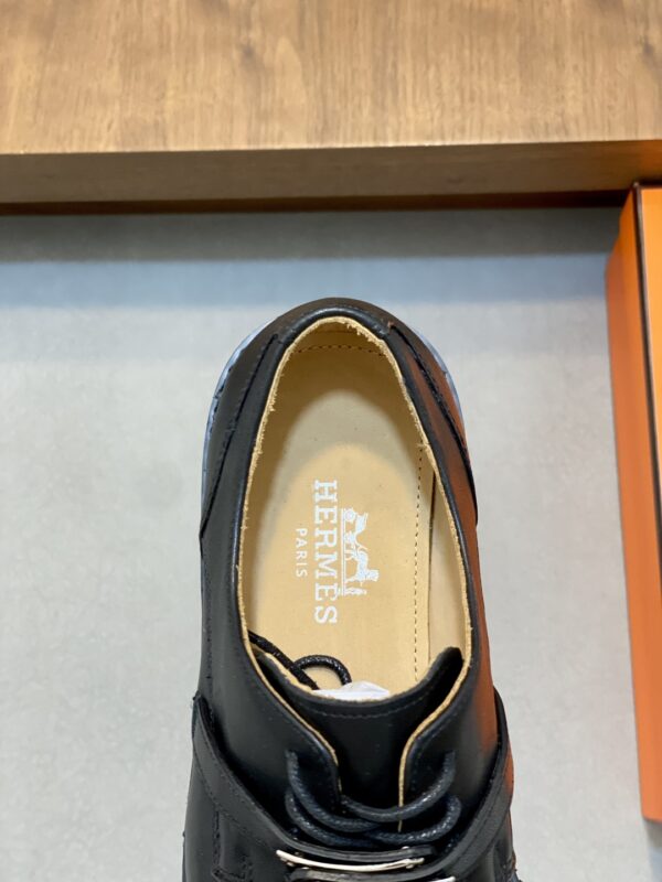 Hermes Men's Suede Calf Leather With One Foot Loafers - Image 7