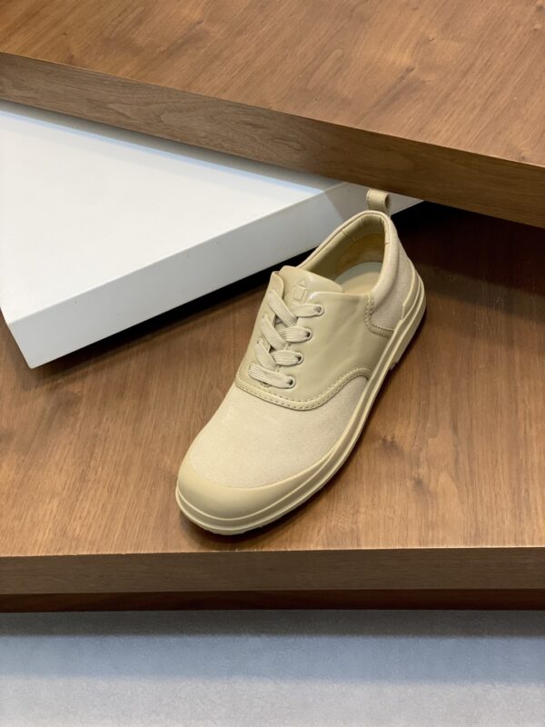 Hermes Men's Linen Cowhide Leather Casual Loafers - Image 6