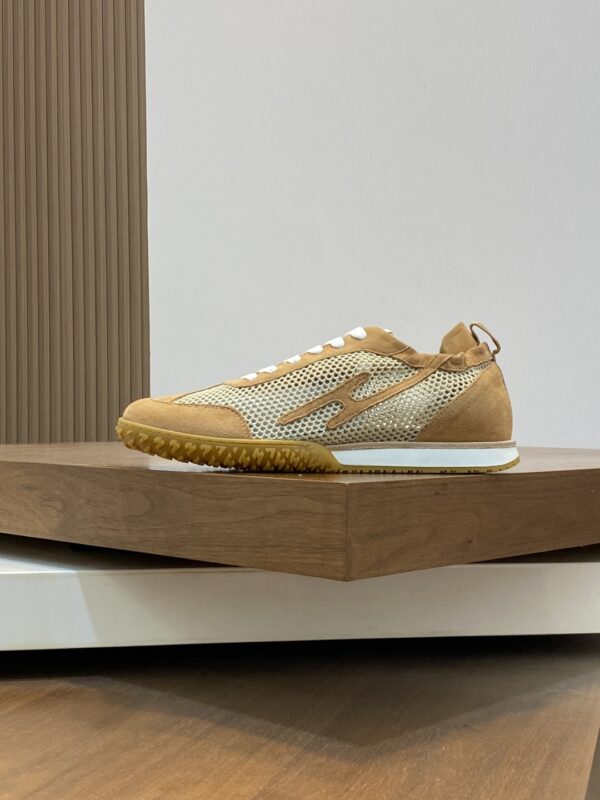 Hermes Suede Calf Leather Breathable Men's Sports Shoes - Image 3