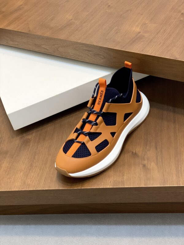 Hermes Nappa Calf Leather Casual Sports Shoes - Image 6