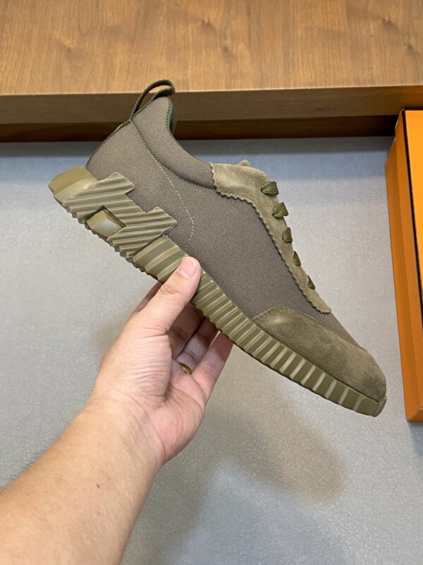 Hermes High Quality Nappa Calf Leather Casual Sports Shoes - Image 4