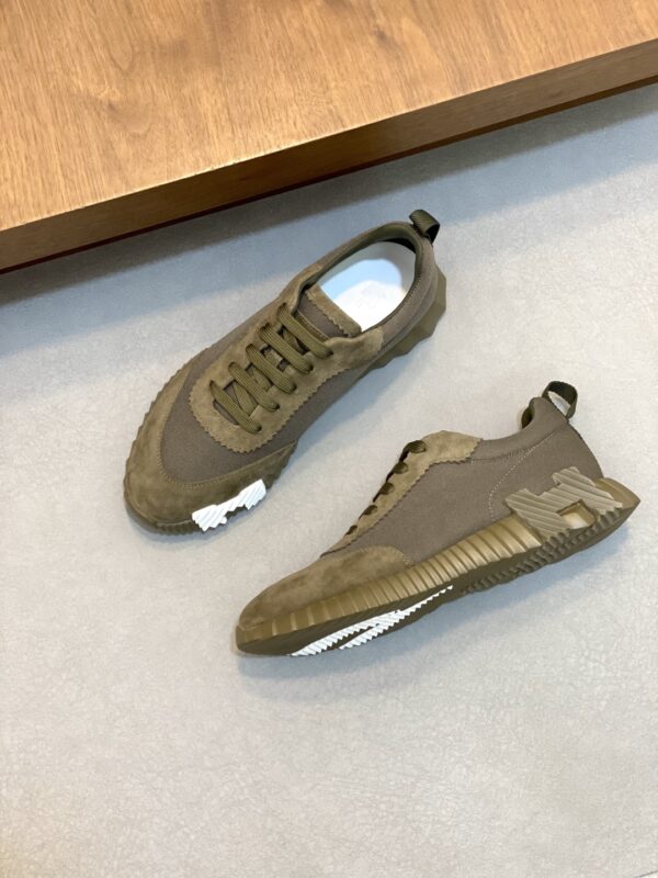 Hermes High Quality Nappa Calf Leather Casual Sports Shoes - Image 5