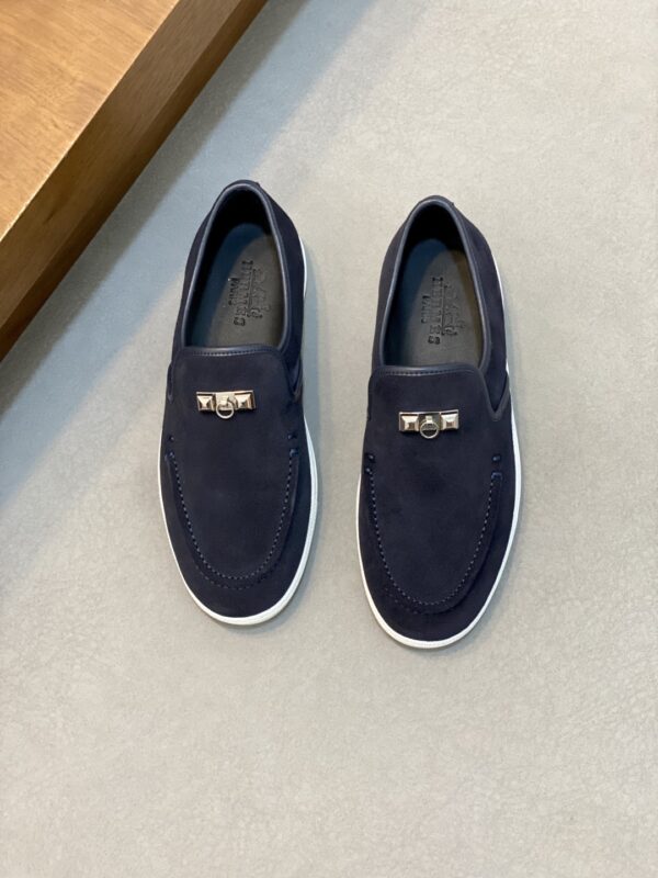 Hermes Men's Top Layer Cowhide Leather Casual Loafers - Image 2