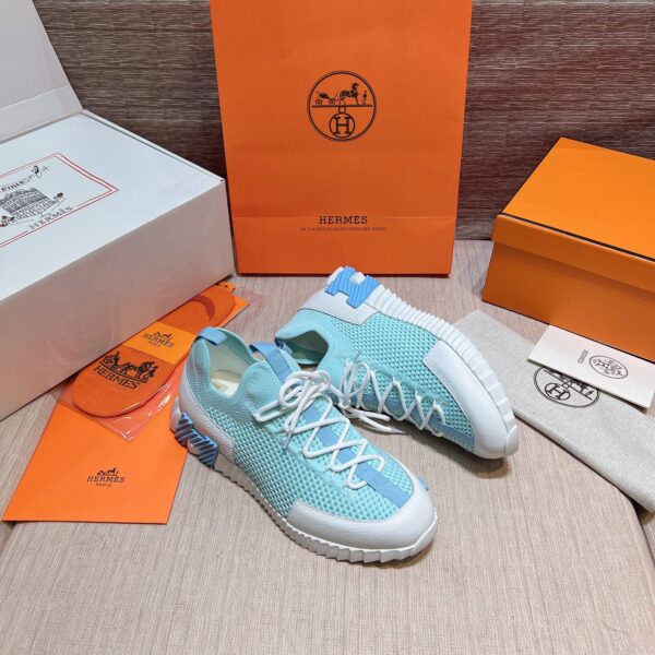 Hermes Two Tone Sole Couple's Casual Sports Shoes - Image 3