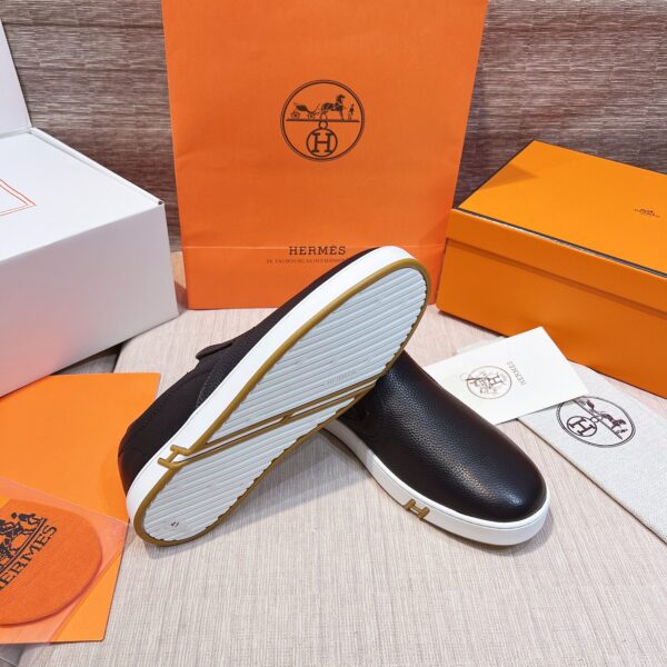 Hermes Fashion Cowhide Leather Couple Sports Shoes - Image 7