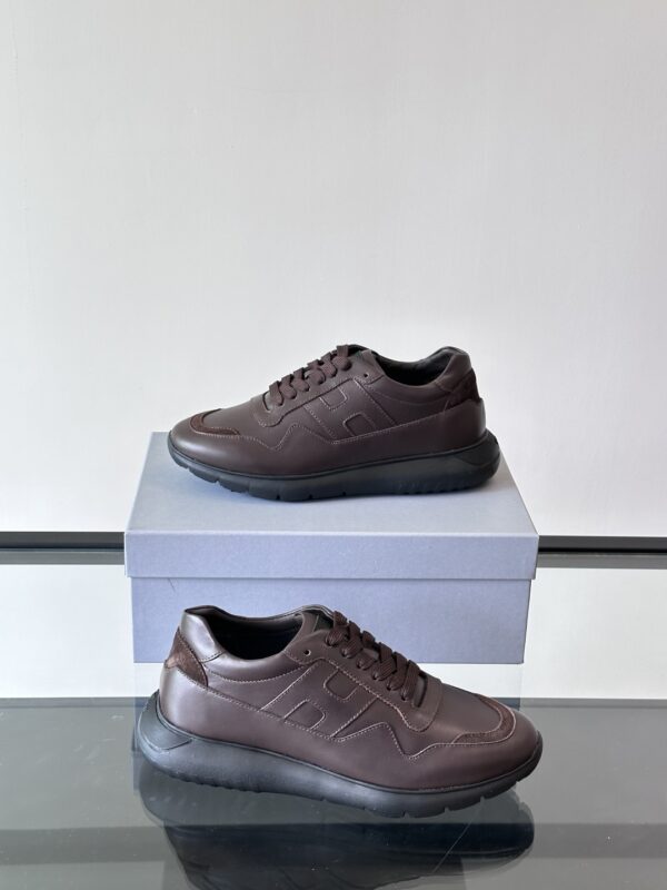 Hogan Men's Cowhide Leather Low Cut Sports Shoes - Image 5