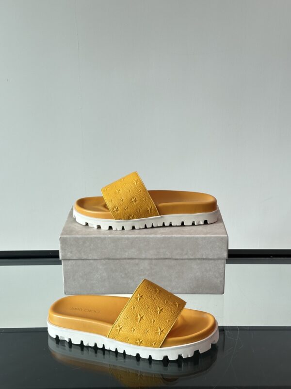 Jimmy Choo High Quality Cowhide Leather Men's Slippers - Image 5