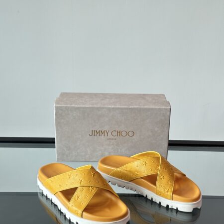 Jimmy Choo New High Quality Cowhide Leather Men's Slippers