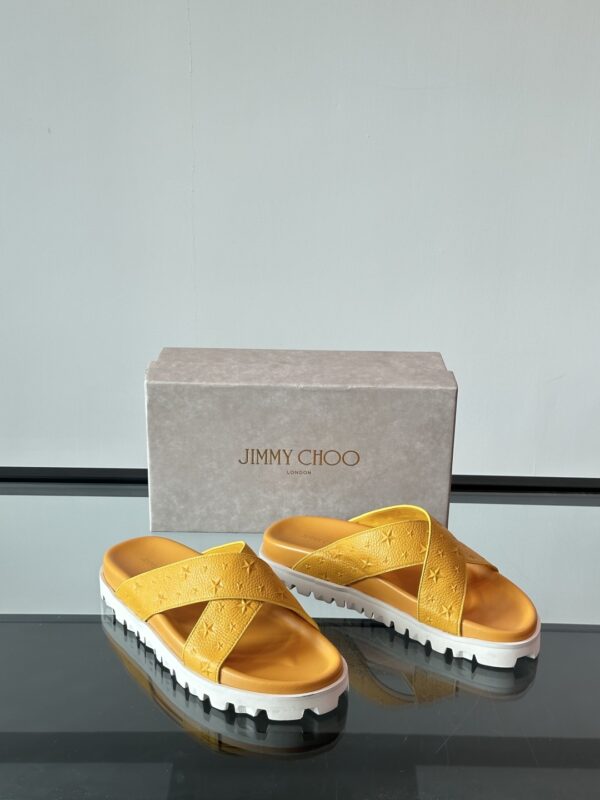 Jimmy Choo New High Quality Cowhide Leather Men's Slippers