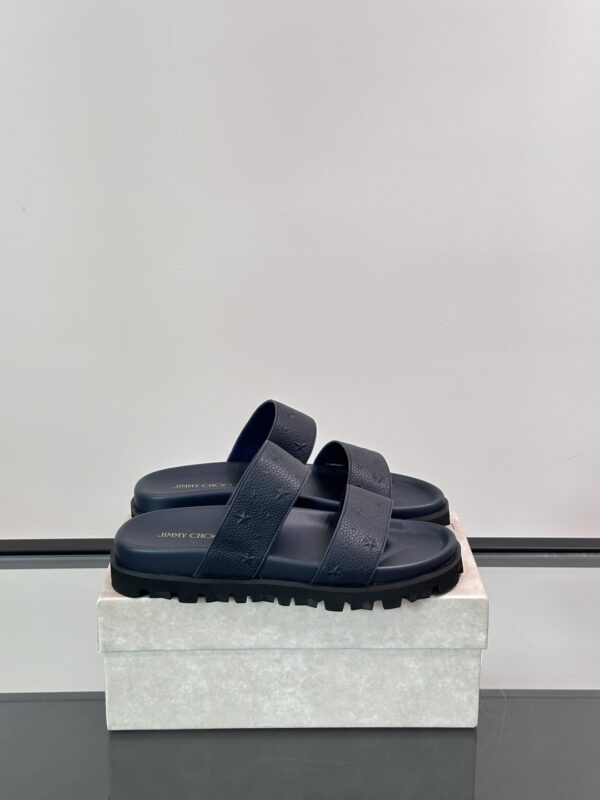 Jimmy Choo New Cowhide Leather Men's Slippers - Image 2