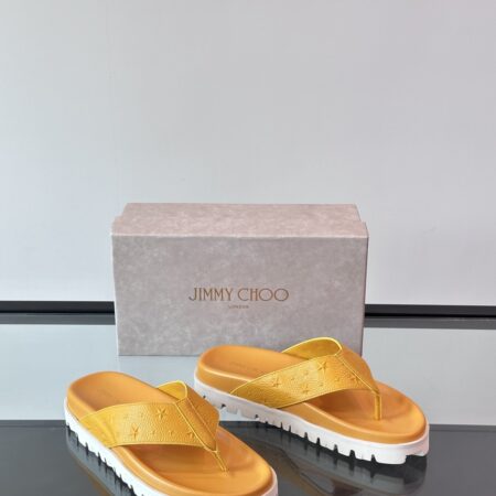 Jimmy Choo New High End Cowhide Leather Men's Slippers