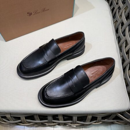 Loro Piana Travis Men's Cowhide Leather Mokasin Shoes