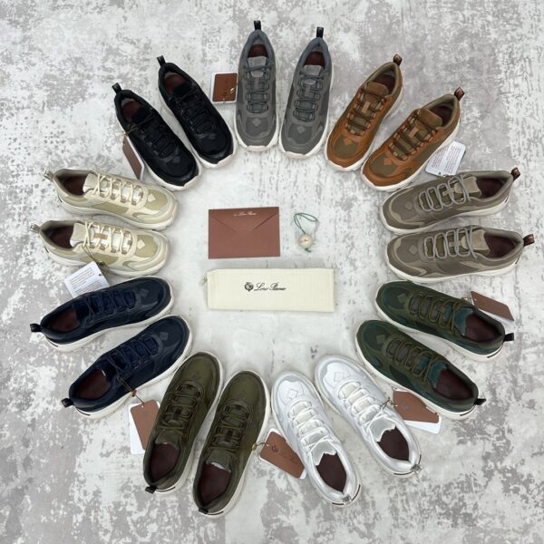 Loro Piana Cairn Walk Men's Breathable Sneakers Dad Shoes - Image 9