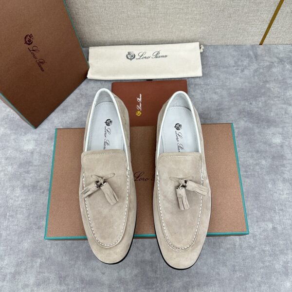 Loro Piana Matte Cowhide Casual Flowing Suede Loafers - Image 2