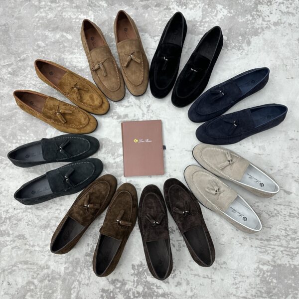 Loro Piana Matte Cowhide Casual Flowing Suede Loafers - Image 10