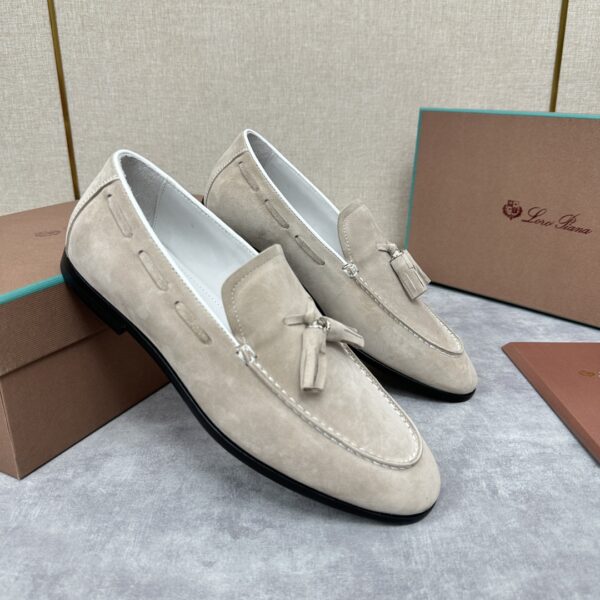 Loro Piana Matte Cowhide Casual Flowing Suede Loafers - Image 3