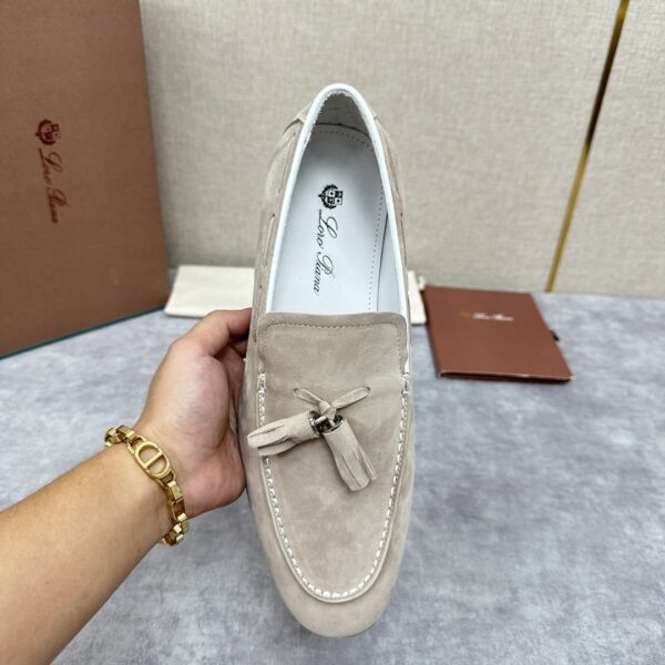 Loro Piana Matte Cowhide Casual Flowing Suede Loafers - Image 6