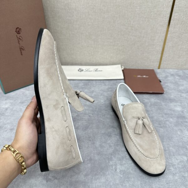Loro Piana Matte Cowhide Casual Flowing Suede Loafers - Image 7