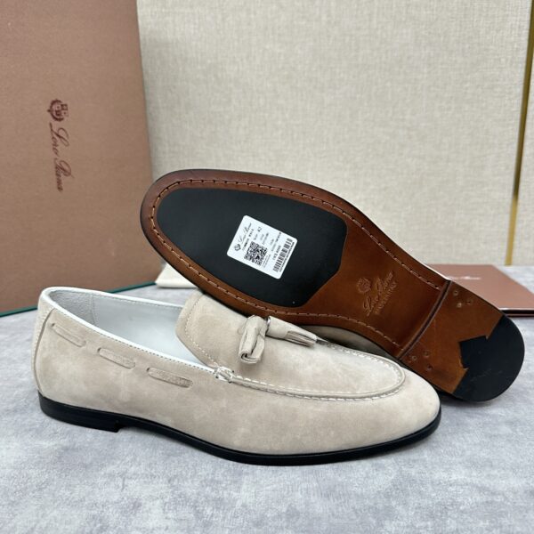 Loro Piana Matte Cowhide Casual Flowing Suede Loafers - Image 8