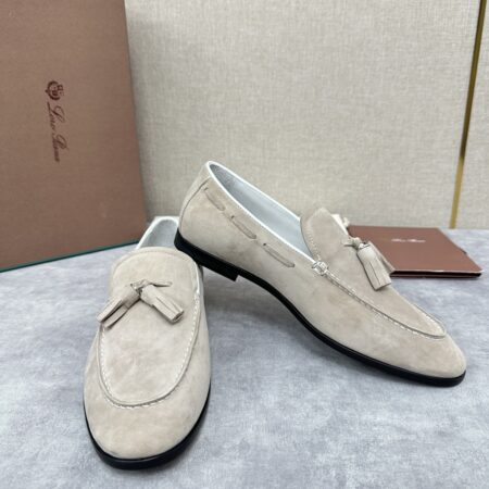 Loro Piana Matte Cowhide Casual Flowing Suede Loafers