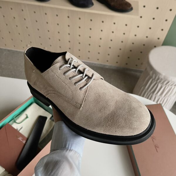 Loro Piana Men's Casual Cowhide Leather Formal Shoes - Image 6