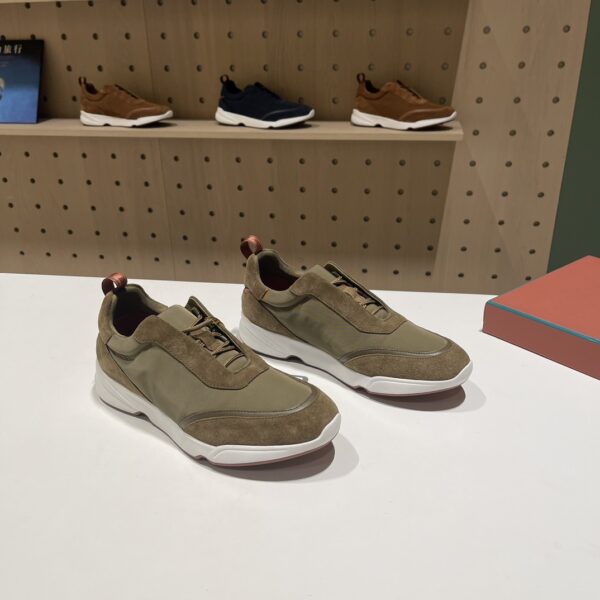 Loro Piana Plain Cowhide Leather Men's Casual Sports Shoes - Image 5