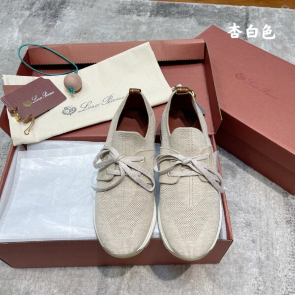 Loro Piana Flexy Walk Lace Up Wool Lightweight Casual Shoes - Image 2