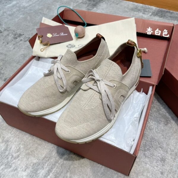Loro Piana Flexy Walk Lace Up Wool Lightweight Casual Shoes - Image 3