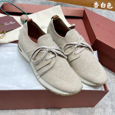 Loro Piana Flexy Walk Lace Up Wool Lightweight Casual Shoes