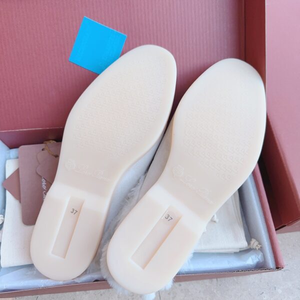 Loro Piana Classic Pendant Mokasin Hairy Shoes Half Slippers - Image 9