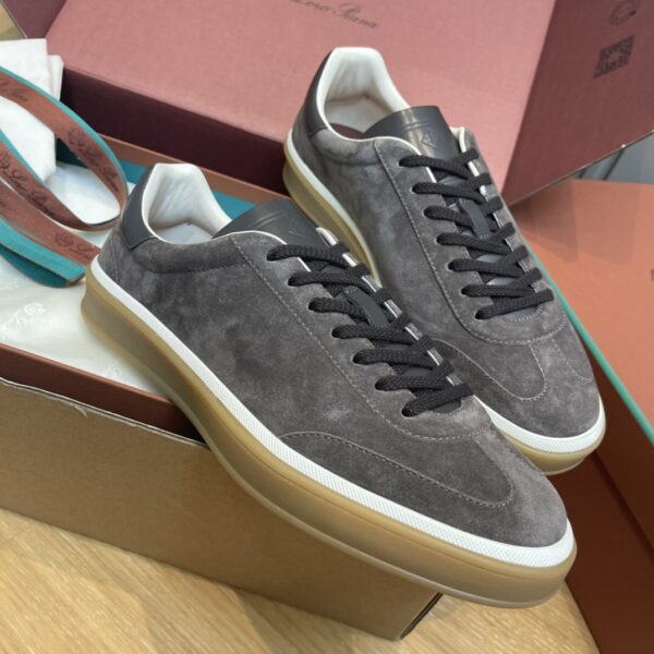 Loro Piana Cowhide Leather Tennis Walk Training Shoes For Men And Women - Image 3
