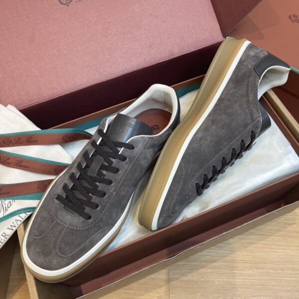 Loro Piana Cowhide Leather Tennis Walk Training Shoes For Men And Women - Image 4