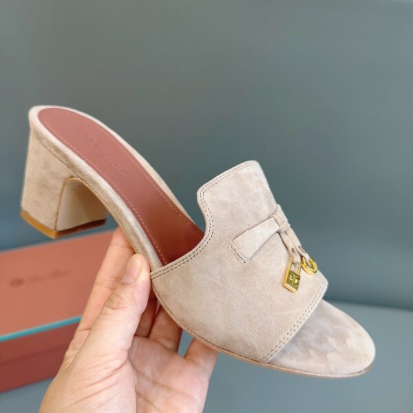 Loro Piana Classic 55 Fish Mouth Thick Heel Slippers 5.5CM - Image 7