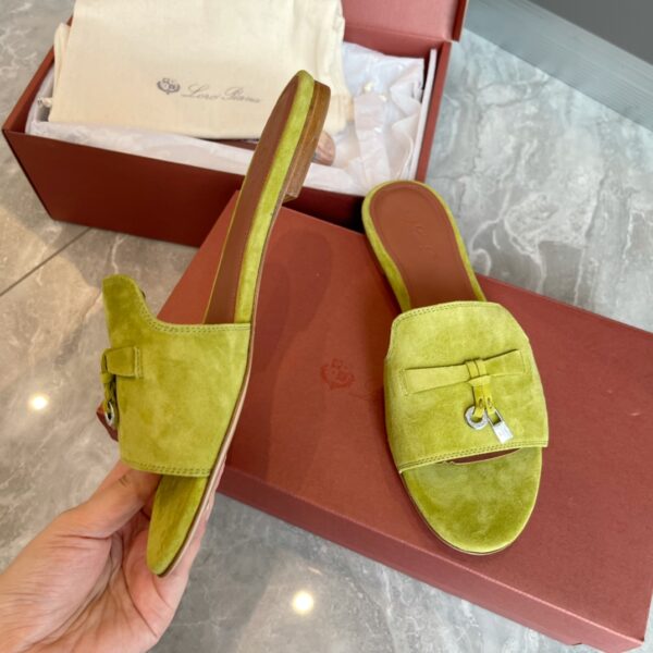 Loro Piana Summer Charms Ser Suede Sheepskin Women's Sandals - Image 6