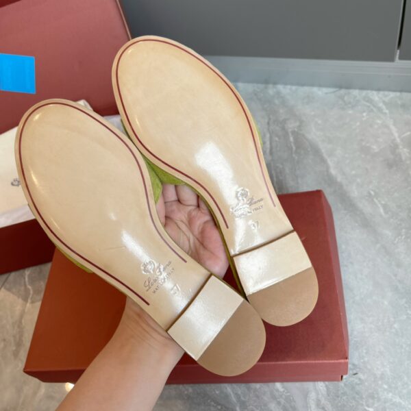 Loro Piana Summer Charms Ser Suede Sheepskin Women's Sandals - Image 9